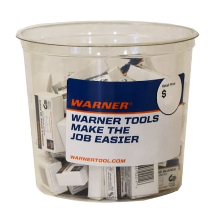 Warner Bucket of Single Edge Blades, 50 Tucks in a Bucket, .009" 102